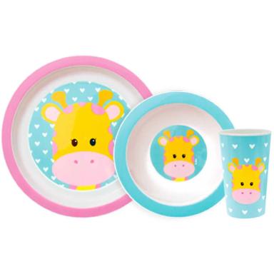 Kit Refeição Buba Baby Animal Fun Girafa com 1 unidade