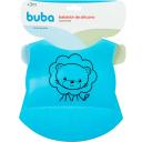 Babador de Silicone com Cinto e Pega Migalhas Buba Azul Leãozinho com 1 unidade