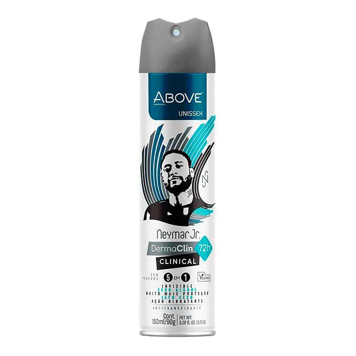 Desodorante Aerosol Antitranspirante Above Neymar Jr. Sem Perfume com 150ml