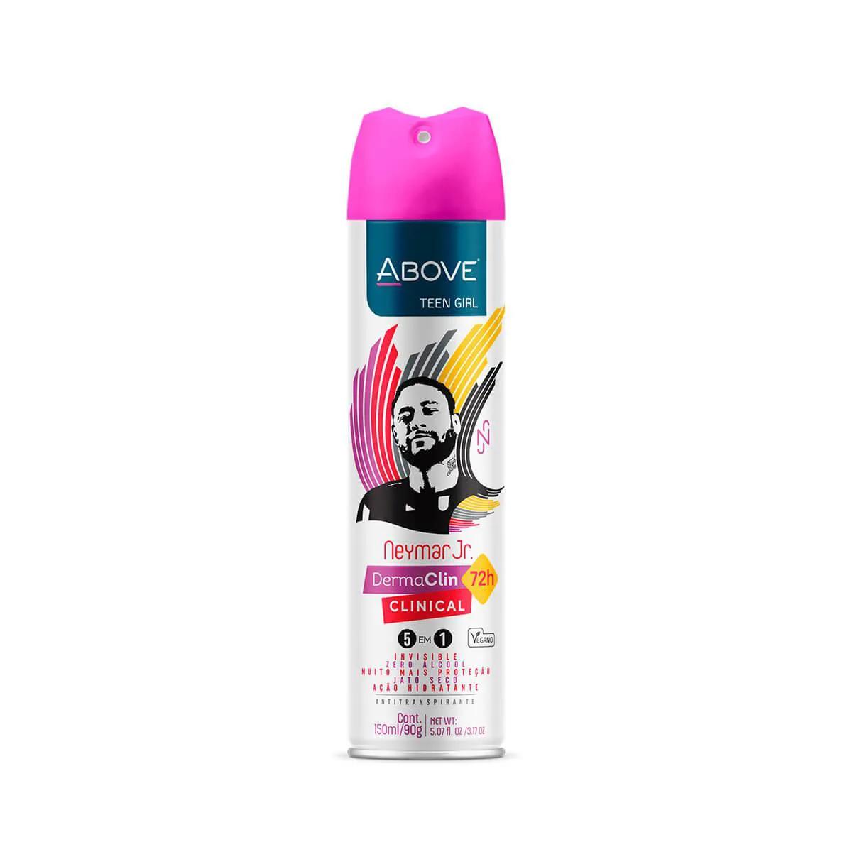 Desodorante Above Neymar Jr. Teen Girl Antitranspirante Aerosol com 150ml