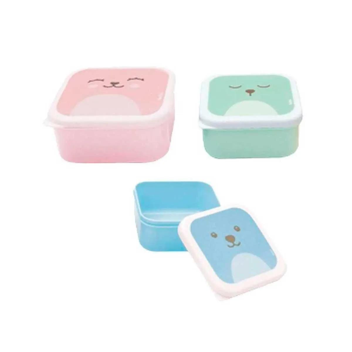 Kit Potes Buba Baby Gumy Coloridos com 3 unidades
