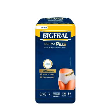 Roupa Íntima Bigfral Derma Plus G/XG 7 unidades