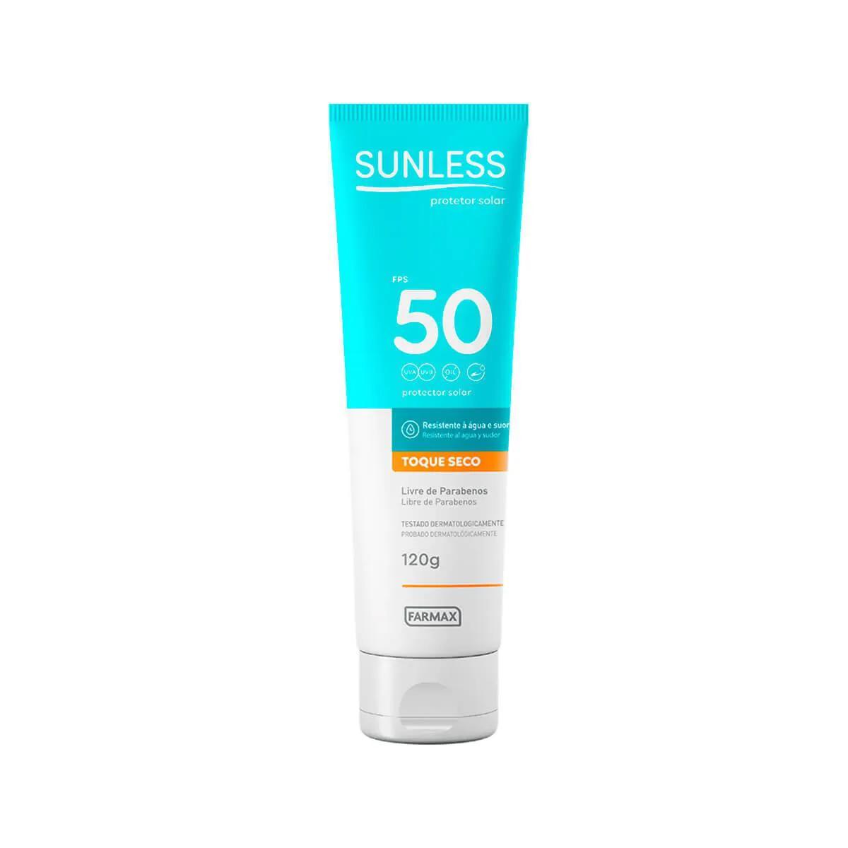 Protetor Solar Sunless Toque Seco FPS50 com 120g