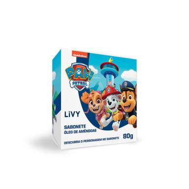 Sabonete em Barra Livy Patrulha Canina Óleo de Amêndoas 80g