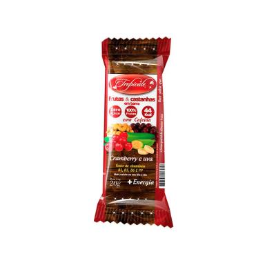 Barra de Frutas Biofun Tropicale Sabor Cramberry e Uva com 20g