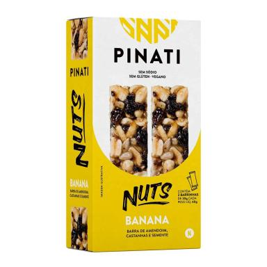 Barra de Amendoim, Castanhas e Semente Pinati Nuts Banana com 2 Unidades