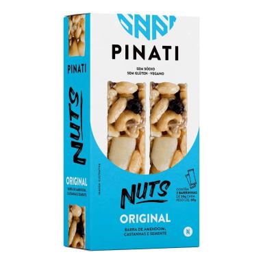 Barra de Amendoim, Castanha e Semente Pinati Nuts Original com 2 unidades de 30g cada