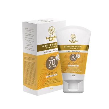 Protetor Solar Facial Australian Gold Antioleosidade FPS70 com 50g