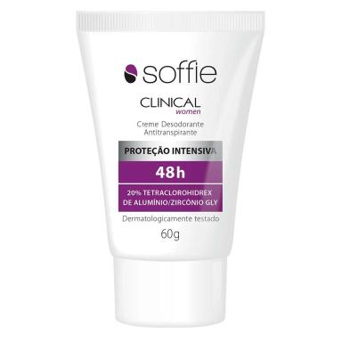 Creme Desodorante Antitranspirante Soffie Clinical Women 48h com 60g