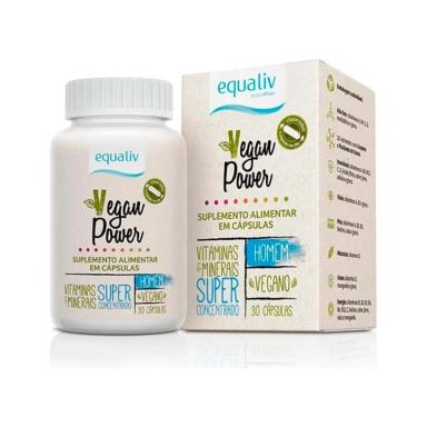 Suplemento Alimentar Equaliv Vegan Power Homem com 30 Cápsulas