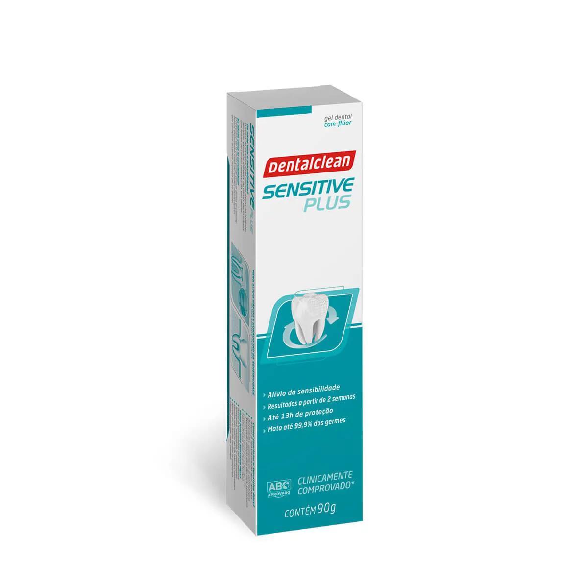 Gel Dental com Flúor Dentalclean Sensitive Plus Alívio da Sensibilidade com 90g