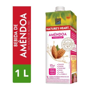Bebida Vegetal Nature's Heart Amêndoa 1L