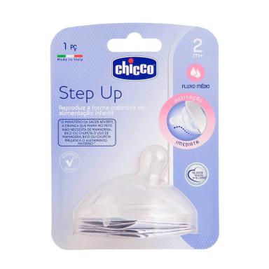 Bico para Mamadeira Chicco Step Up Fluxo Médio 2 meses+ com 1 unidade