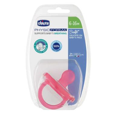 Chupeta Chicco Physio Forma Soft 6 - 16 Meses Rosa com 1 unidade