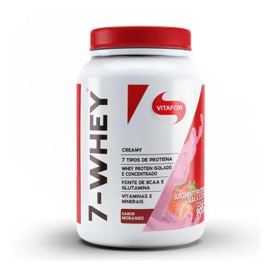 7-Whey Vitafor Morango 900g