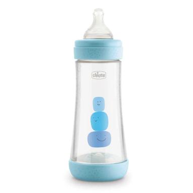 Mamadeira Chicco Perfect 5 Fluxo Rápido 4m+ Azul de 300ml