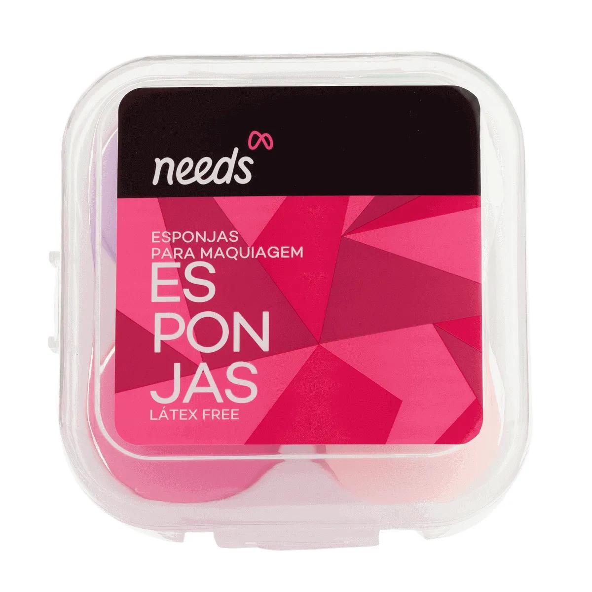 Conjunto de Esponjas para Maquiagem Needs Latex Free com 4 unidades