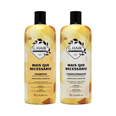 Kit Shampoo + Condicionador G. Hair Mais Que Necessário com Aminoácidos e Queratina de 1L cada