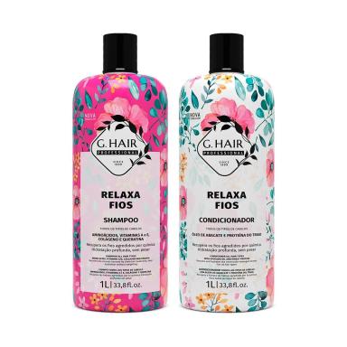 Kit Shampoo + Condicionador G. Hair Relaxa Fios com 1L cada