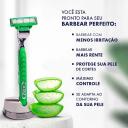Kit Gillette Carga para Barbeador Mach3 Sensitive Acqua Grip 4 unidades + Espuma de Barbear Sensitive 56g