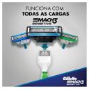 Kit Gillette Barbeador Mach3 Sensitive Acqua Grip 1 aparelho + 3 cargas + Espuma de Barbear Sensitive 56g
