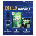 Kit Gillette Barbeador Mach3 Sensitive Acqua Grip 1 aparelho + 3 cargas + Espuma de Barbear Sensitive 56g
