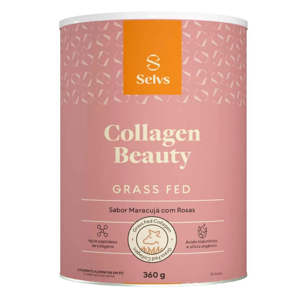 Suplemento Alimentar Selvs Collagen Beauty Grass Fed Maracujá com Rosas 360g