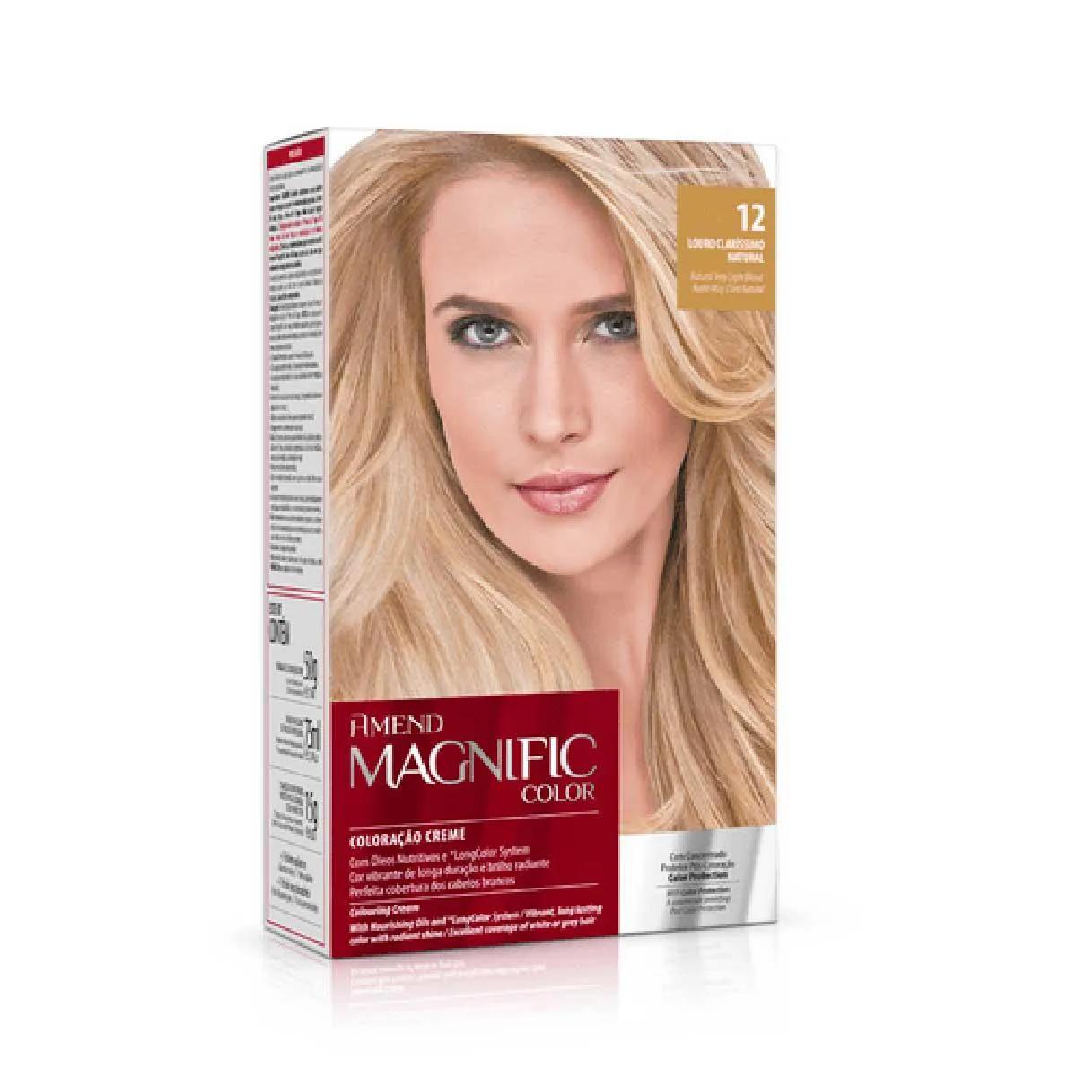 Amend Magnific Color Coloração Creme 12.0 Louro Claríssimo Natural com 1 unidade