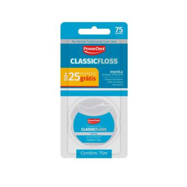 Fio Dental Powerdent Classic Floss com 50 Metros + 25 Metros