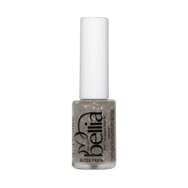 Esmalte Bellia Decorar Gliter Prata com 9ml