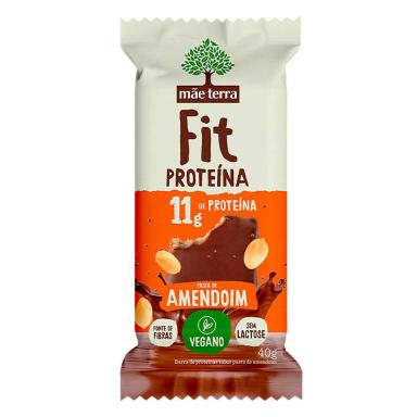 Barra de Proteína Mãe Terra Fit Pasta de Amendoim com 40g