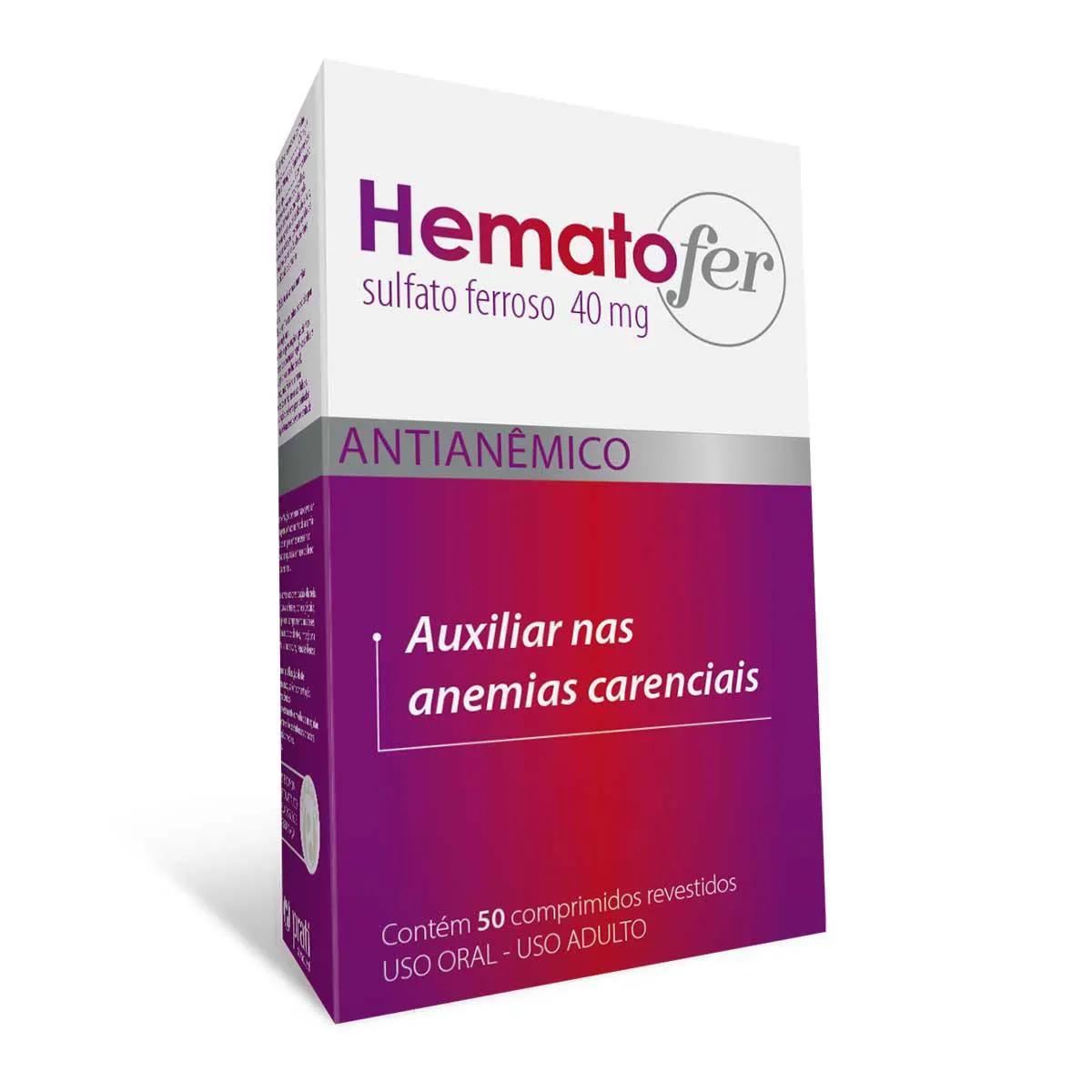 Hematofer 40mg com 50 Comprimidos