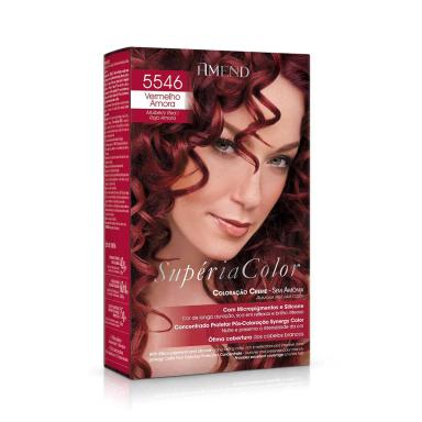Tonalizante Creme Amend Supéria Color Sem Amônia 5546 Vermelho Amora 1 Unidade