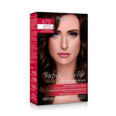 Tonalizante Creme Amend Supéria Color Sem Amônia 673 Louro Escuro Marrom Dourado com 1 Unidade