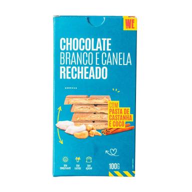 Chocolate Branco Choconutz Pasta de Castanha e Coco com 100g
