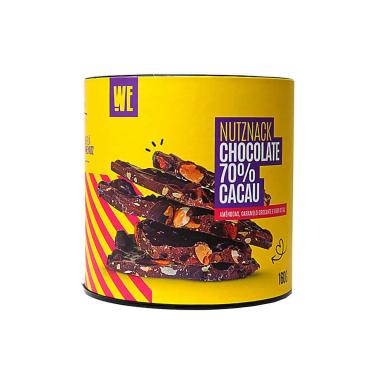 Chocolate 70% Cacau Nutznack Amêndoas, Caramelo Crocante e Flor de Sal com 160g