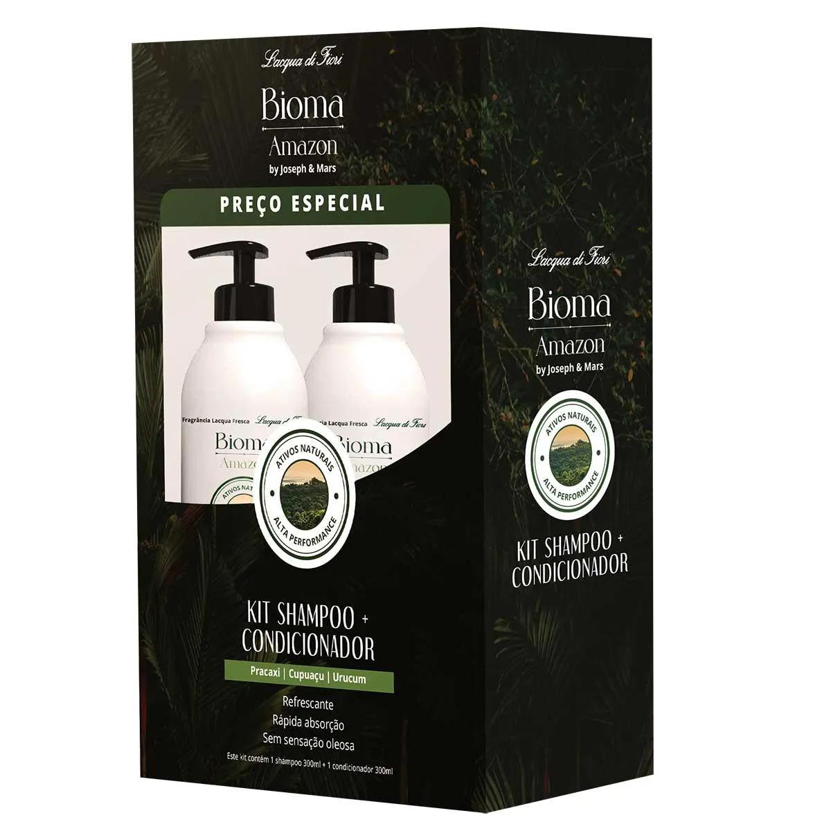 Kit Shampoo + Condicionador Bioma Amazon com 300ml cada