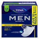 Absorvente Protetor Masculino para Incontinência Urinária Tena Men Active Fit Leve com 10 unidades