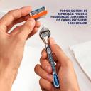 Kit Gillette Barbeador Fusion 5 1 aparelho + 3 cargas + Gel de Barbear Mach 3 Complete Suave 71g