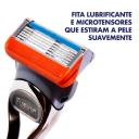 Kit Gillette Barbeador Fusion 5 1 aparelho + 3 cargas + Gel de Barbear Mach 3 Complete Suave 71g