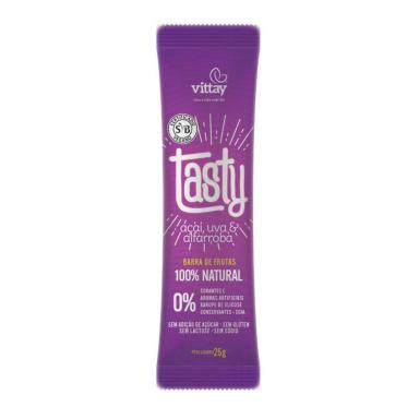 Barra de Frutas Vittay Tasty Uva, Açaí & Alfarroba com 25g