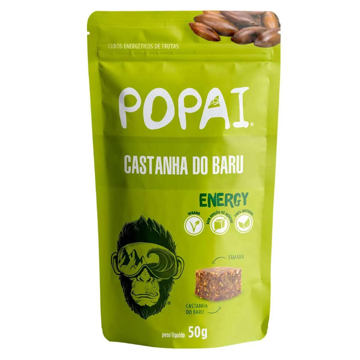 Cubos de Fruta Popai Energy Castanha do Baru com 50g
