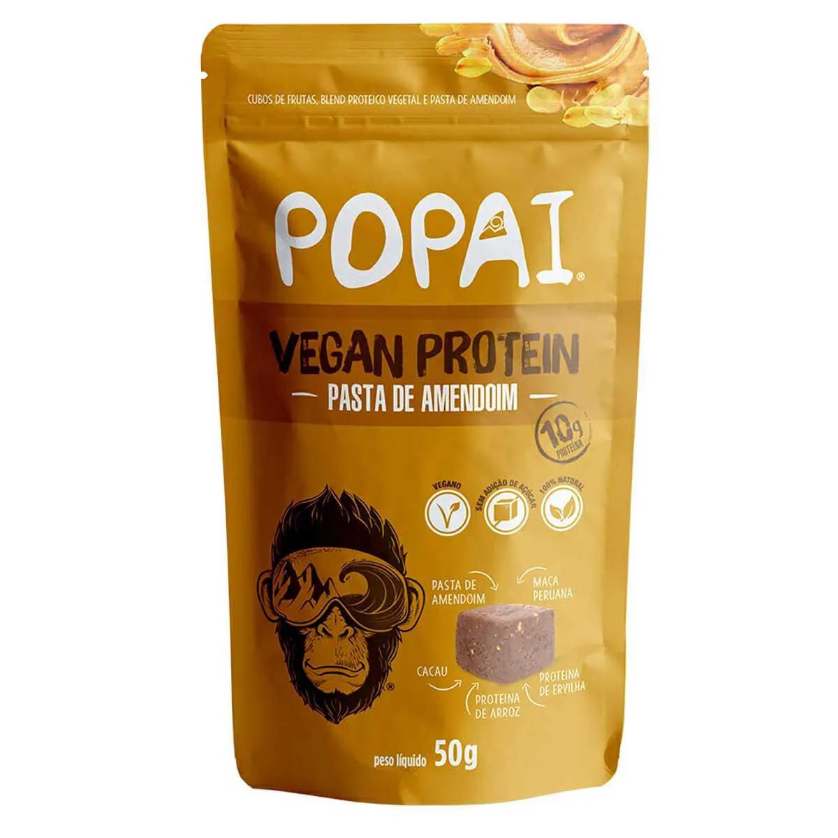 Snack Popai Vegan Protein Pasta de Amendoim 50g