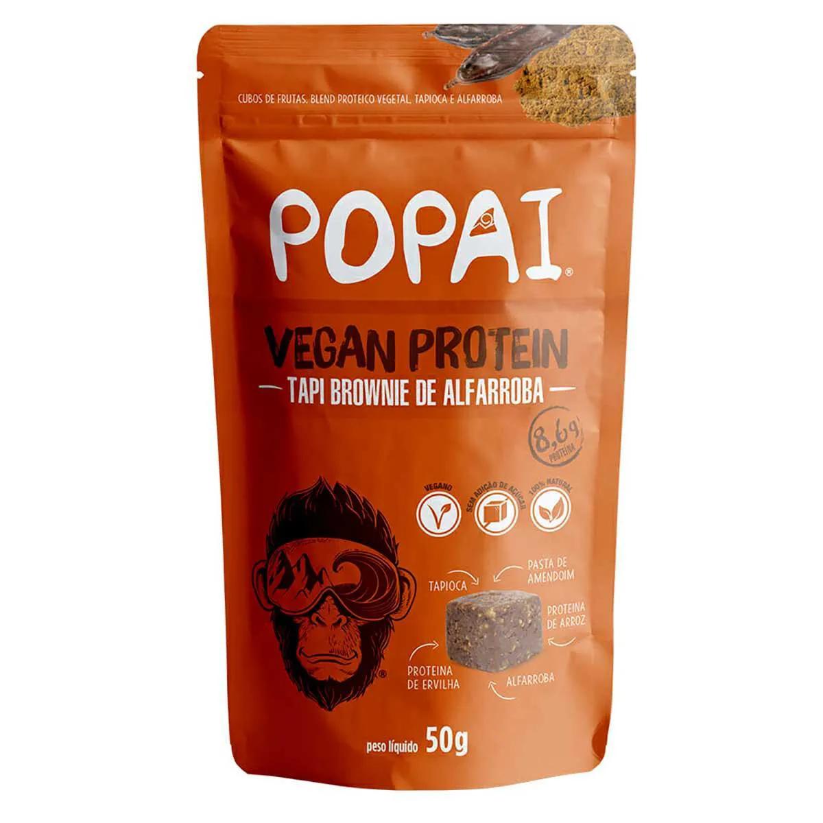 Snack Popai Vegan Protein Tapi Brownie de Alfarroba com 50g