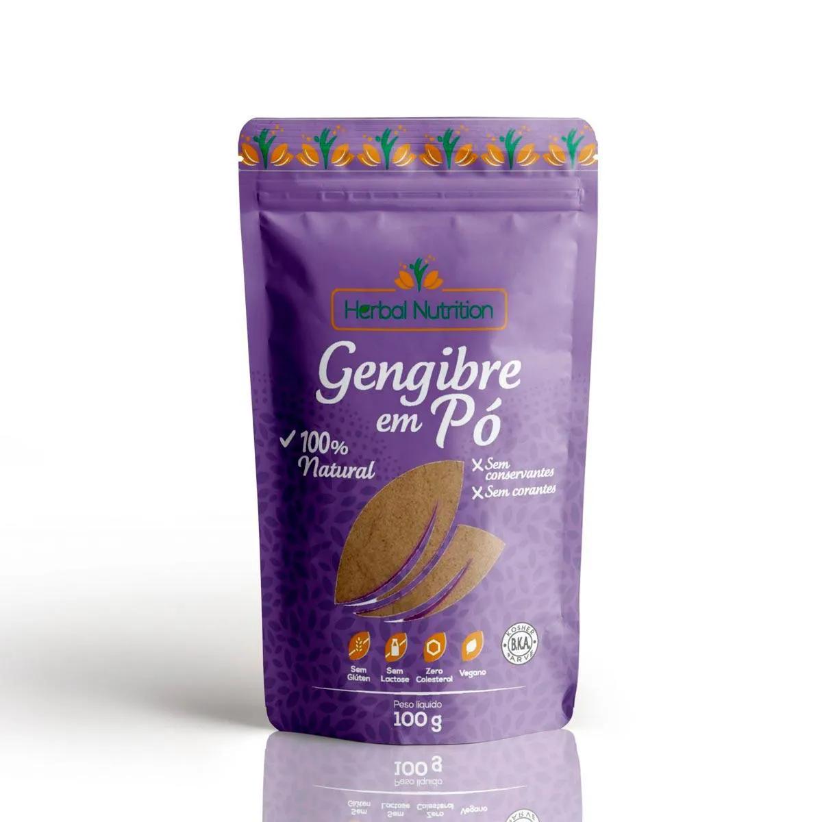 Gengibre em Pó Herbal Nutrition com 100g