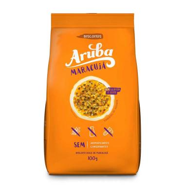 Biscoito Doce Aruba Maracujá Sem Glúten e Leite com 100g