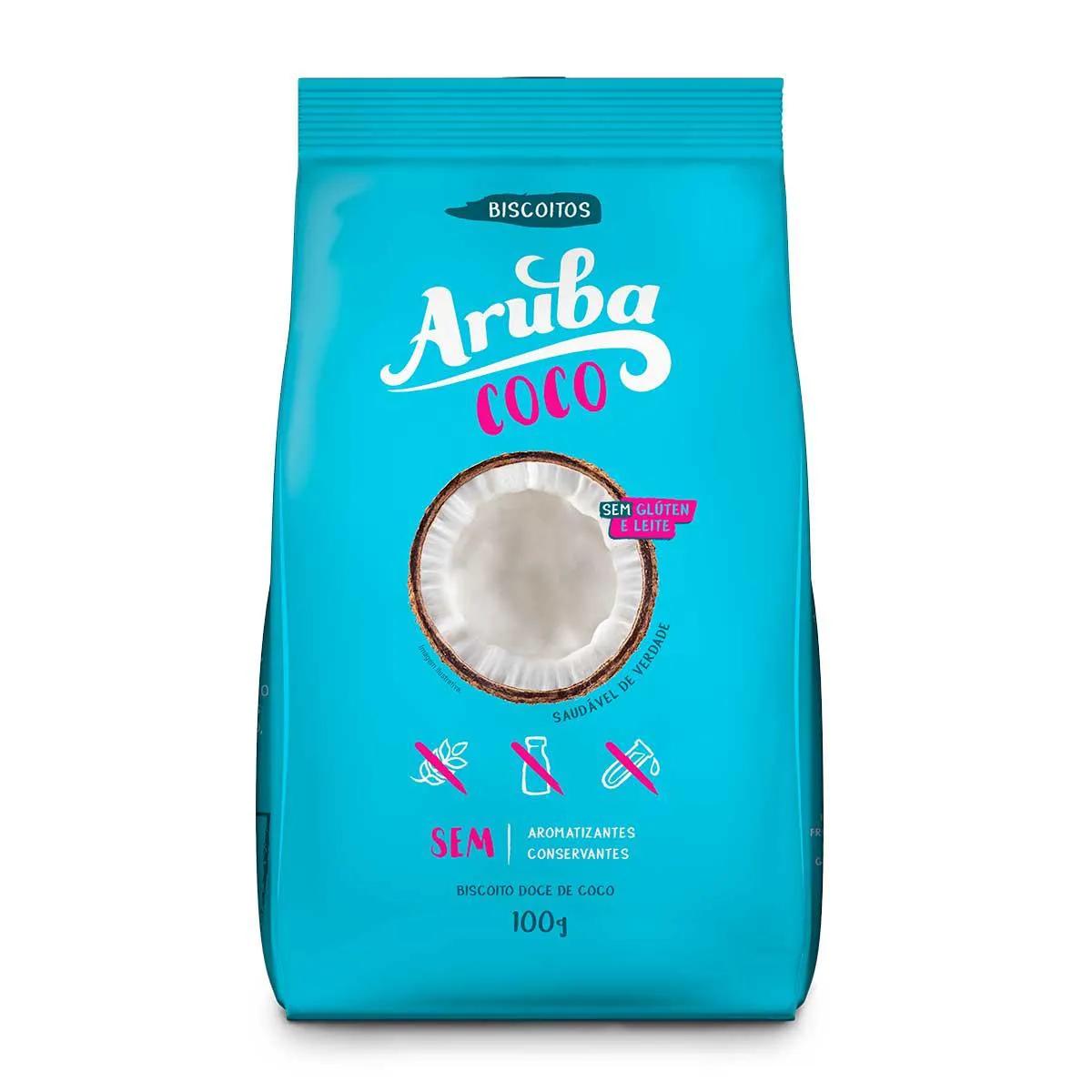 Biscoito Doce Aruba Coco Sem Glúten e Leite com 100g