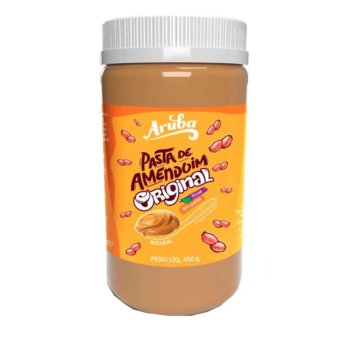 Pasta de Amendoim Aruba Original Integral com 450g