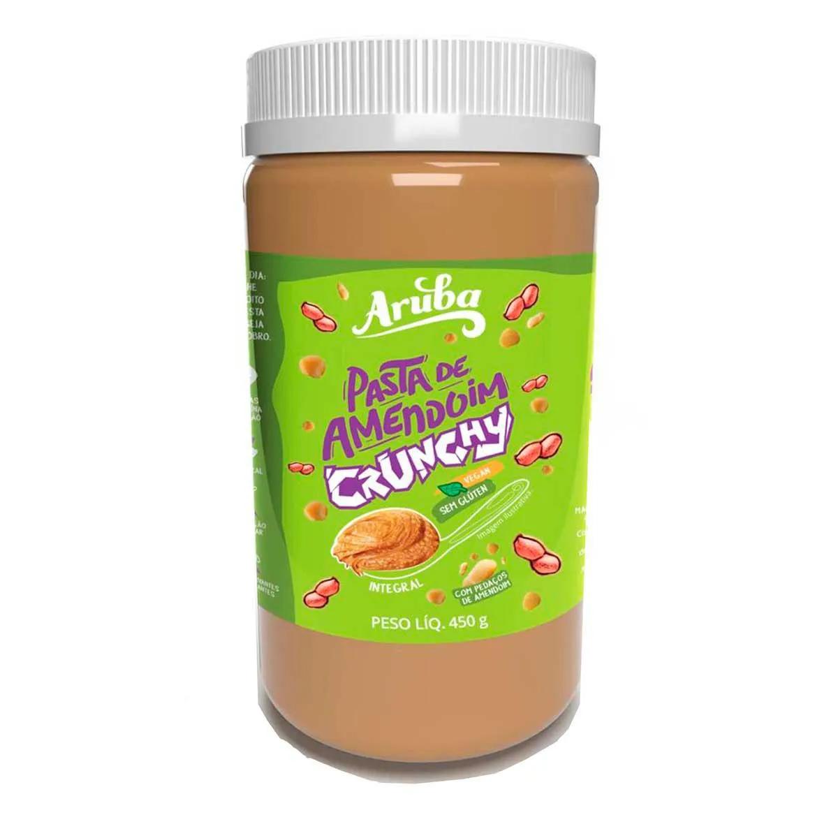 Pasta de Amendoin Aruba Crunchy com 450g
