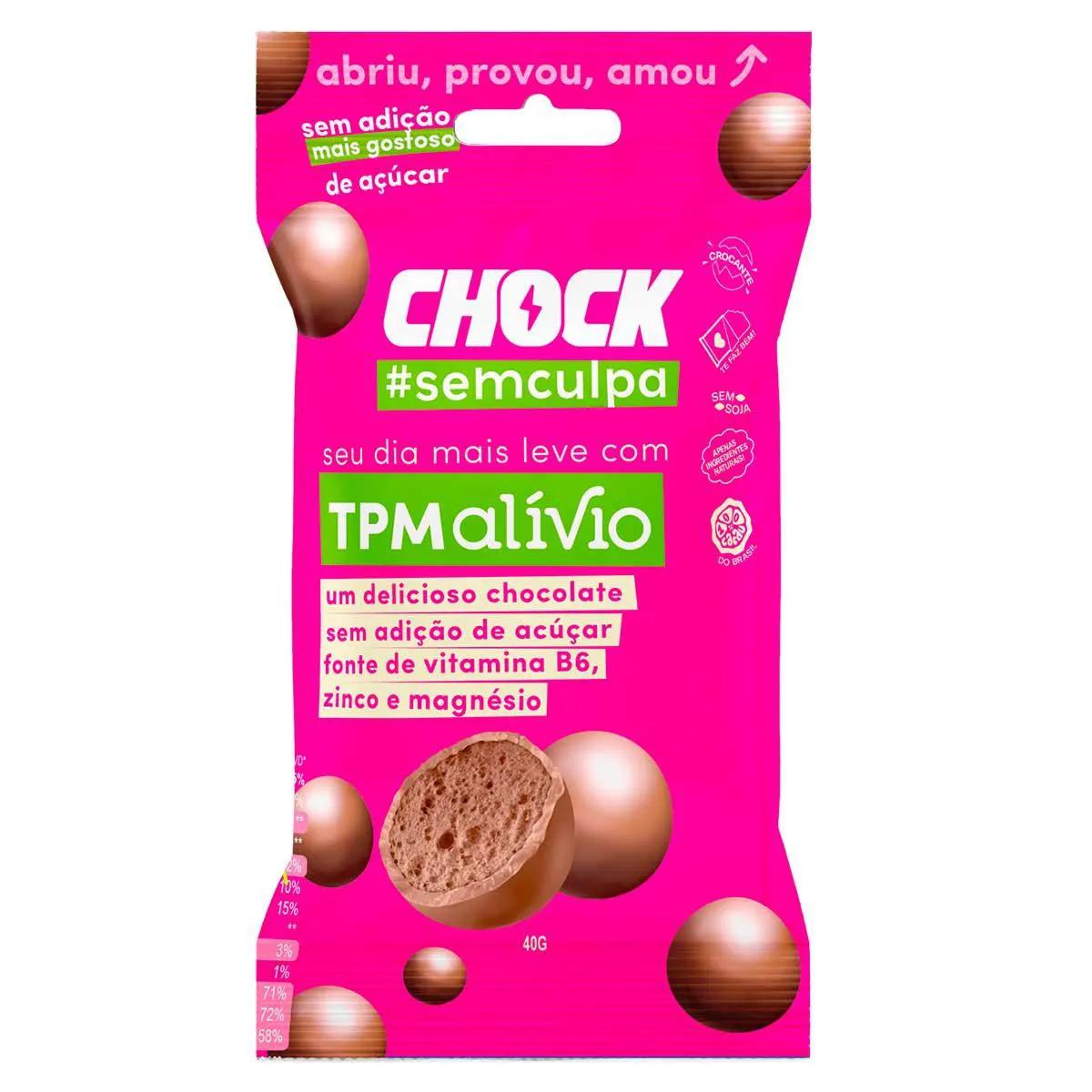 Chocolate Chock #semculpa TPM Alívio com 40g